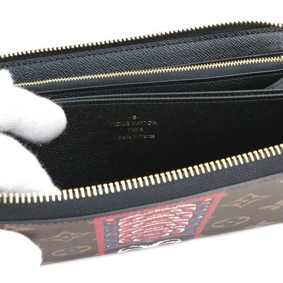 LOUIS VUITTON Monogram Zippy Wallet Long Kansai Yamamoto Kabuki Daruma Brown ... - Picture 7 of 8